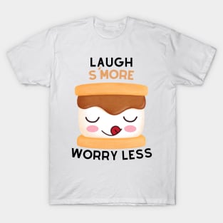 Laugh S'More Worry Less - Mlem Marshmallow Face T-Shirt